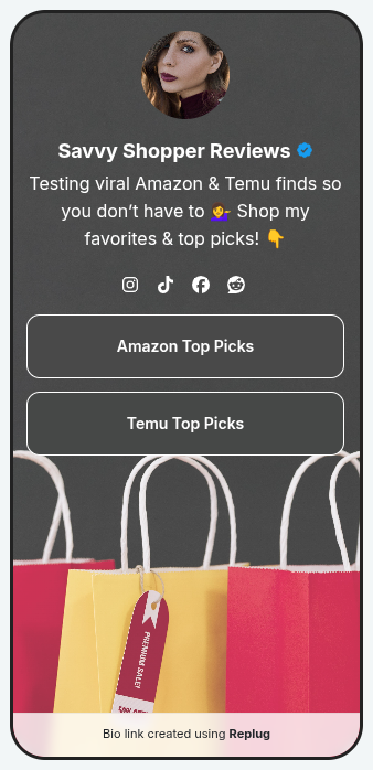 Shopping Influencer Bio